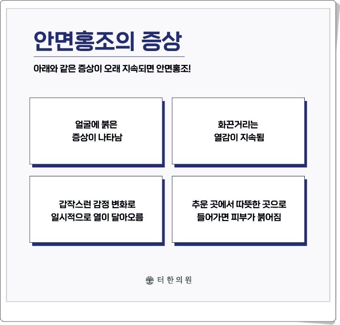 안면홍조 증상 체크리스트