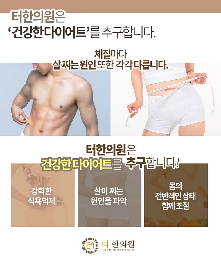 체질별 다이어트 원인을 설명하는 카드뉴스