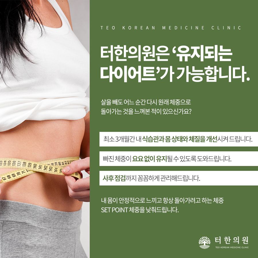 유지되는 다이어트를 강조하는 카드뉴스